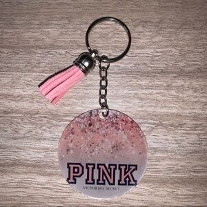 Victoria’s Secret sparkle pink keychain purse charm new